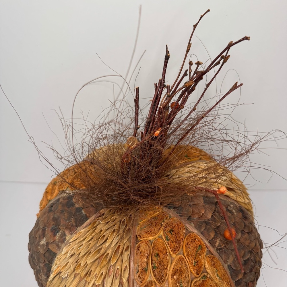 Set of 2 Decorative Pumpkins for Fall & Thanksgiving Tabletop Centerpiece Decor - Picture 10 of 16